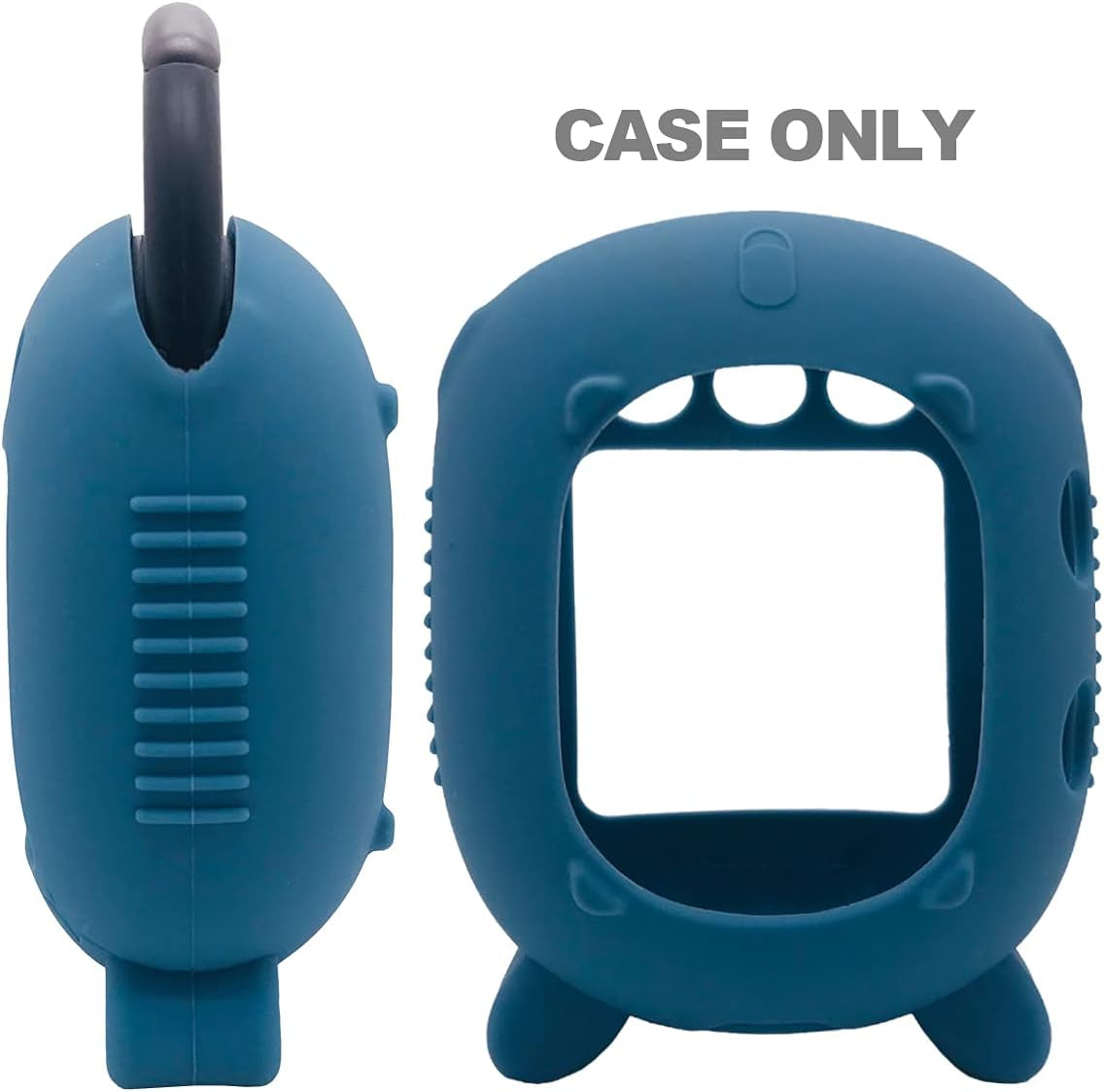 Silicone Cover Case for JBL Clip 4 Portable Bluetooth Speaker, Protective Carrying Case for JBL Clip 4 Portable Bluetooth Speaker Stand up Holder (Blue)