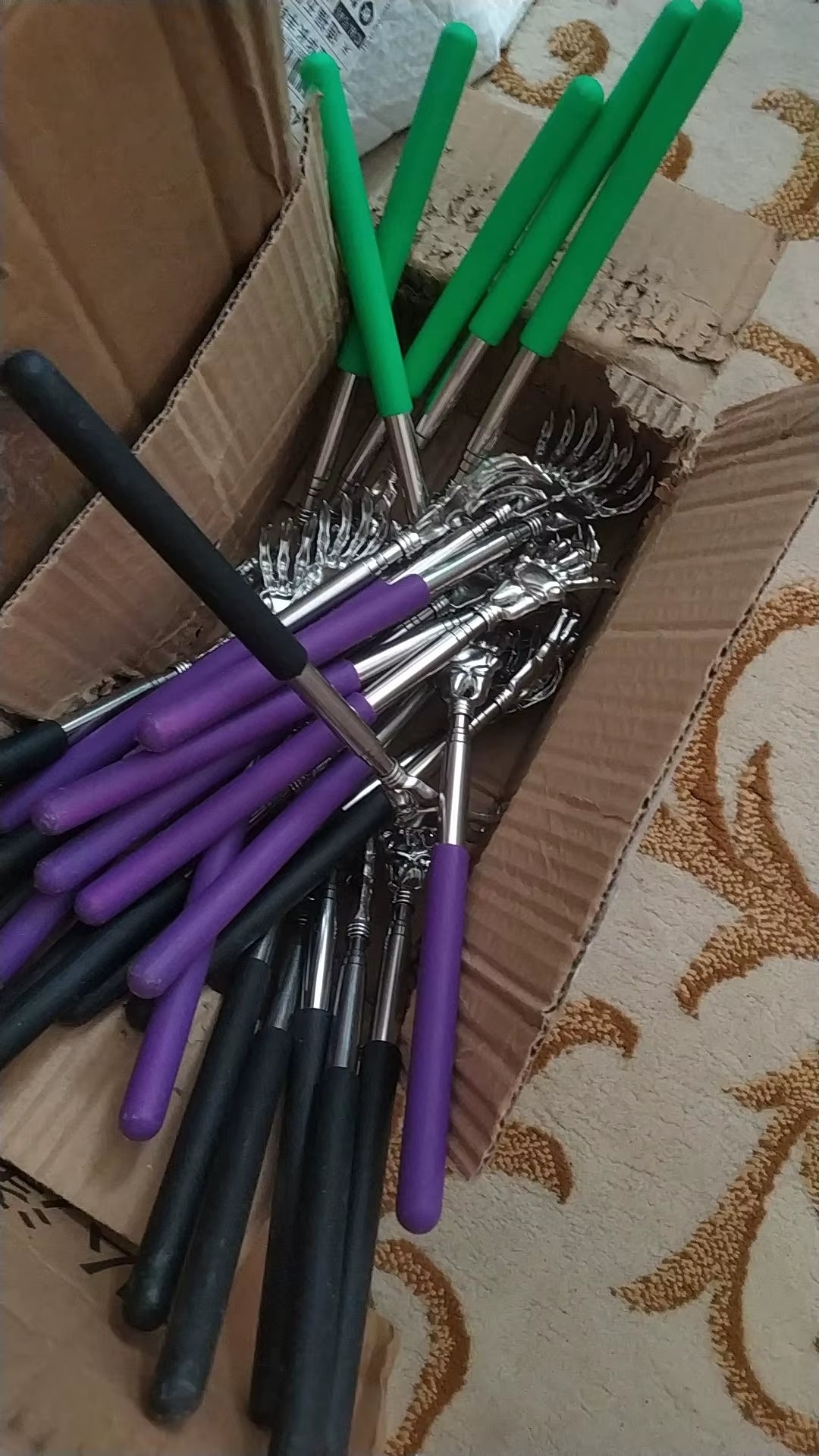 Portable Telescopic Back Scratcher Stainless Steel, Extendable 8.3-22.8" with Comfort Grip Handle Happy Health Products