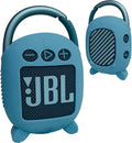 Silicone Cover Case for JBL Clip 4 Portable Bluetooth Speaker, Protective Carrying Case for JBL Clip 4 Portable Bluetooth Speaker Stand up Holder (Blue)