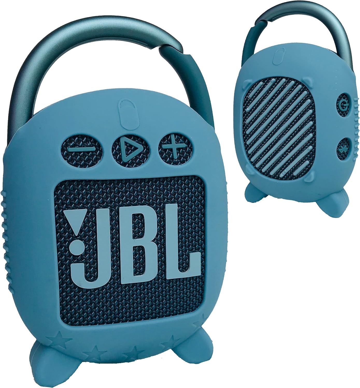 Silicone Cover Case for JBL Clip 4 Portable Bluetooth Speaker, Protective Carrying Case for JBL Clip 4 Portable Bluetooth Speaker Stand up Holder (Blue)