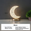 Touch Control 3D Crystal Track Night Light Girls Room Home Decor Aesthetics USB Bedside LED Ambient Table 3D Moon Lamp
