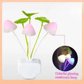 Novelty Mushroom Fungus Night Light EU & US Plug Light Sensor 220V 3 LED Colorful Mushroom Lamp Led Night Lights