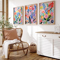 Flower Market Wall Art Set of 3 Floral Wall Decor Henri Matisse Canvas Wall Art