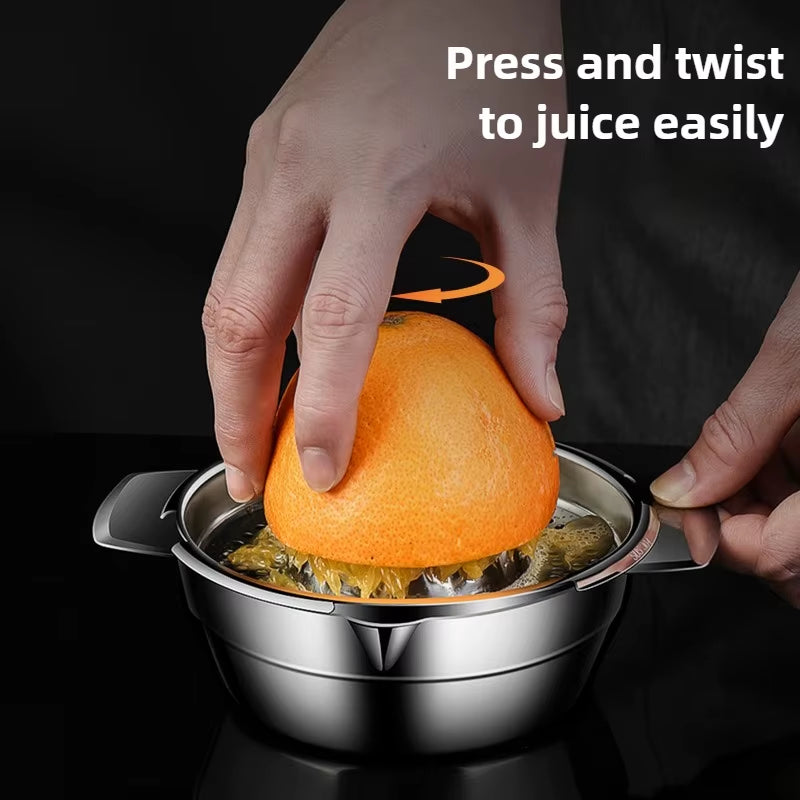 Stainless Steel Juicer, Household Manual Juicer, Lemon Orange Lemon Squeezer, Press Type Juicer, Fruit Juice Homemade Tool