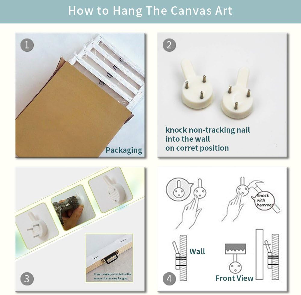 Beach Wall Art Canvas Print, Blue Ocean Waves Seascape Painting for Living Room, Bedroom, Office & Bathroom Coastal Home Decor Natural Sea Landscape Print Artwork 20X40Inch