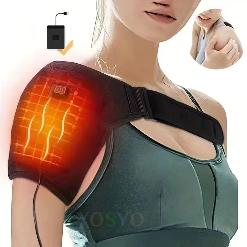 2026 Heated and Vibrating Knee Massage Pad, Intelligent Button, Adjustable Multi-Level, LED Display Rechargeable